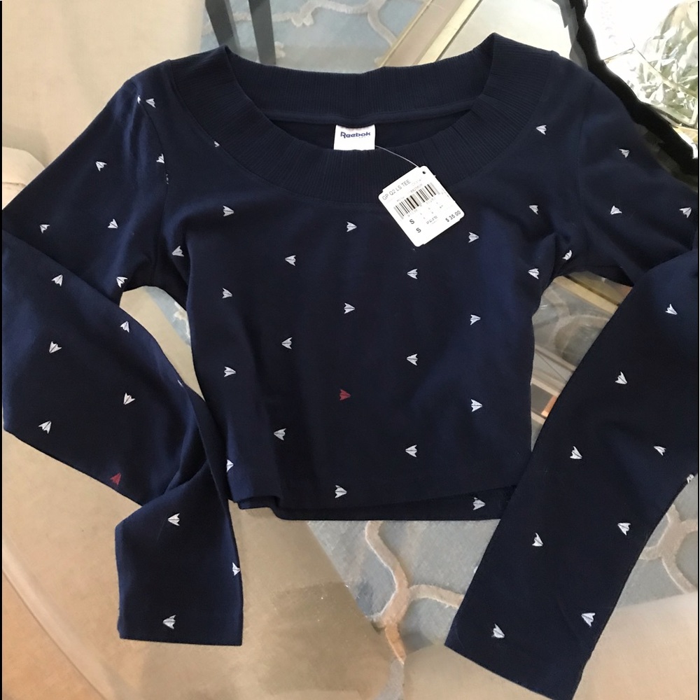 Reebok Brand NWT Awesome Navy Crop Size Small